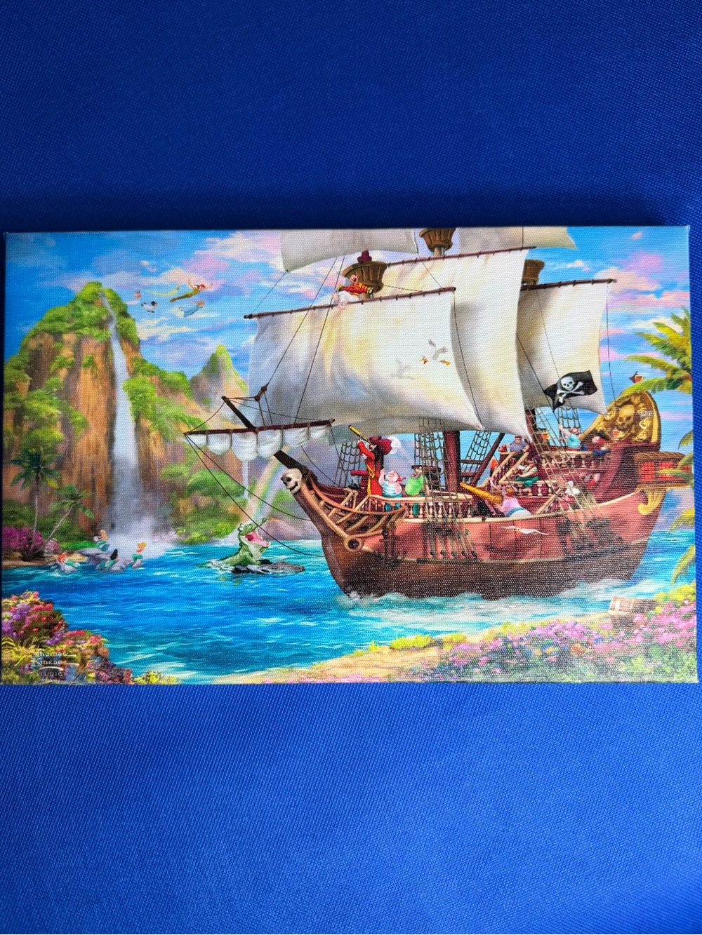 Disney - Captain Hook's Never Land Voyage Canvas Art Frame- NWOT